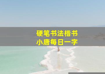 硬笔书法楷书小唐每日一字