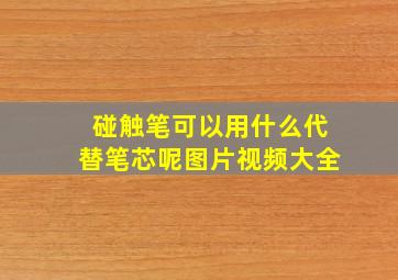 碰触笔可以用什么代替笔芯呢图片视频大全