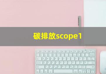 碳排放scope1