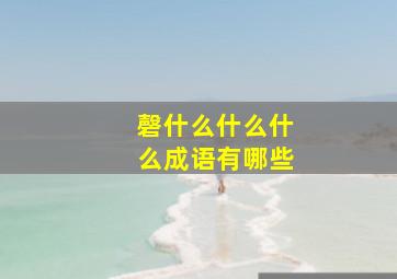 磬什么什么什么成语有哪些