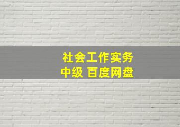 社会工作实务中级 百度网盘