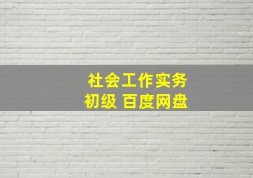 社会工作实务初级 百度网盘