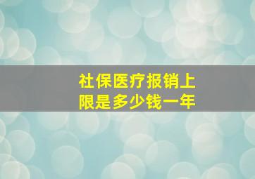 社保医疗报销上限是多少钱一年