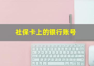 社保卡上的银行账号