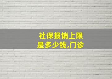 社保报销上限是多少钱,门诊