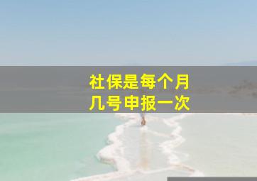 社保是每个月几号申报一次