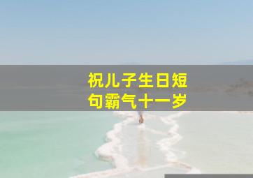 祝儿子生日短句霸气十一岁