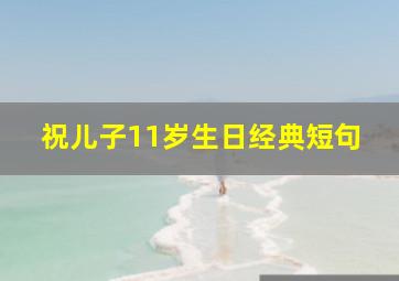 祝儿子11岁生日经典短句