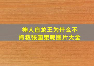 神人白龙王为什么不肯救张国荣呢图片大全