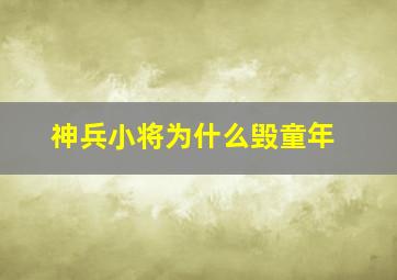 神兵小将为什么毁童年