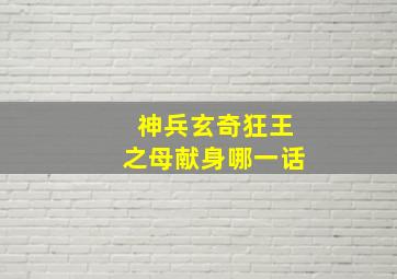 神兵玄奇狂王之母献身哪一话