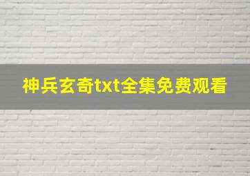 神兵玄奇txt全集免费观看