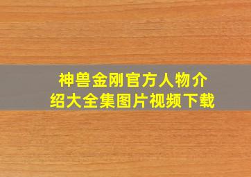 神兽金刚官方人物介绍大全集图片视频下载