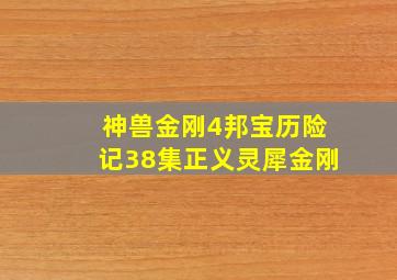 神兽金刚4邦宝历险记38集正义灵犀金刚