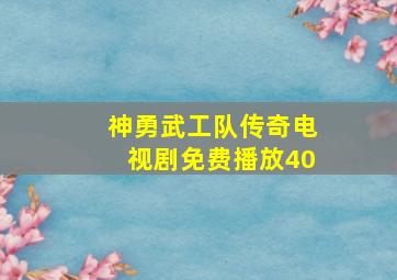 神勇武工队传奇电视剧免费播放40