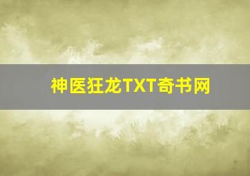 神医狂龙TXT奇书网