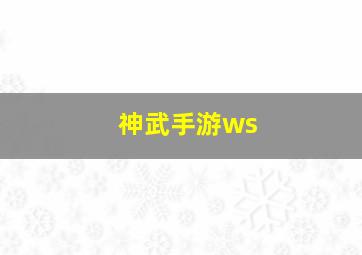 神武手游ws