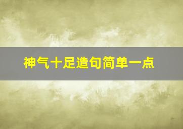 神气十足造句简单一点