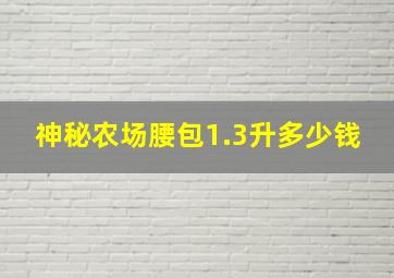 神秘农场腰包1.3升多少钱