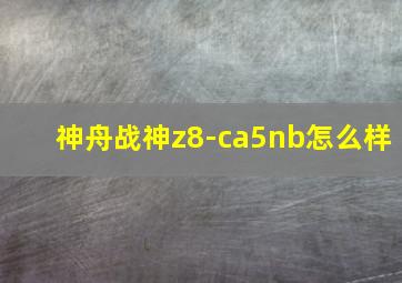 神舟战神z8-ca5nb怎么样