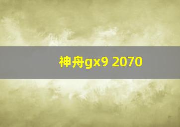 神舟gx9 2070