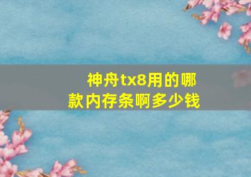 神舟tx8用的哪款内存条啊多少钱