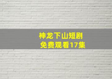 神龙下山短剧免费观看17集