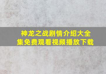 神龙之战剧情介绍大全集免费观看视频播放下载