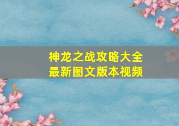 神龙之战攻略大全最新图文版本视频