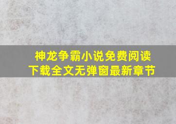 神龙争霸小说免费阅读下载全文无弹窗最新章节