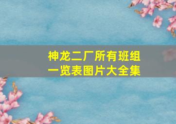 神龙二厂所有班组一览表图片大全集