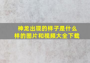 神龙出现的样子是什么样的图片和视频大全下载