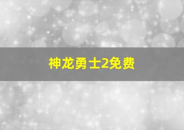 神龙勇士2免费