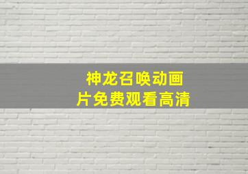 神龙召唤动画片免费观看高清