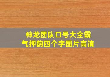 神龙团队口号大全霸气押韵四个字图片高清