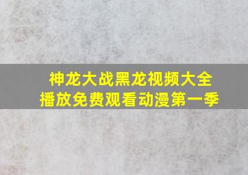 神龙大战黑龙视频大全播放免费观看动漫第一季