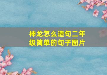 神龙怎么造句二年级简单的句子图片