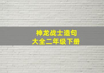 神龙战士造句大全二年级下册