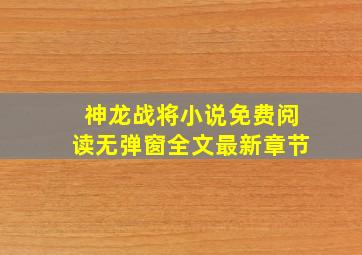 神龙战将小说免费阅读无弹窗全文最新章节