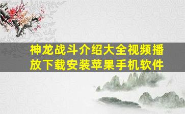 神龙战斗介绍大全视频播放下载安装苹果手机软件