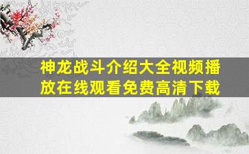 神龙战斗介绍大全视频播放在线观看免费高清下载