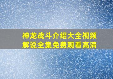 神龙战斗介绍大全视频解说全集免费观看高清