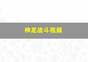 神龙战斗视频