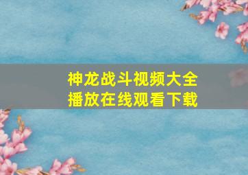 神龙战斗视频大全播放在线观看下载