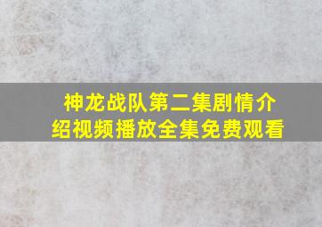 神龙战队第二集剧情介绍视频播放全集免费观看