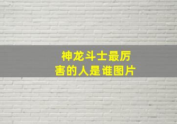 神龙斗士最厉害的人是谁图片