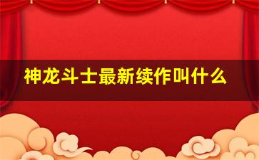 神龙斗士最新续作叫什么