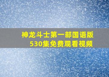 神龙斗士第一部国语版530集免费观看视频