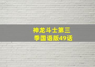 神龙斗士第三季国语版49话