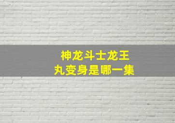 神龙斗士龙王丸变身是哪一集